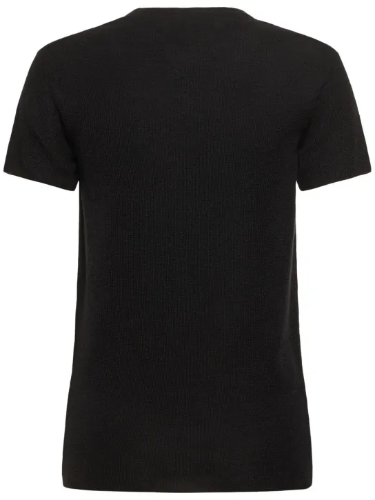 Tom Ford   Cashmere &amp; silk knit short sleeve top 