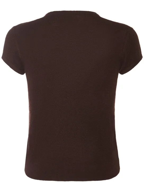 Tom Ford   Cashmere &amp; silk knit short sleeve top 