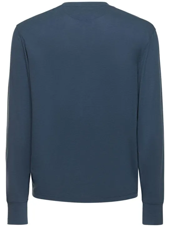 Tom Ford   Lyocell &amp; cotton l/s crewneck t-shirt 