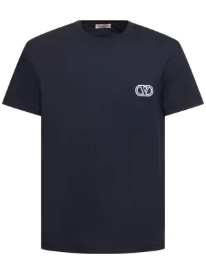 Valentino   Regular fit cotton t-shirt with logo 