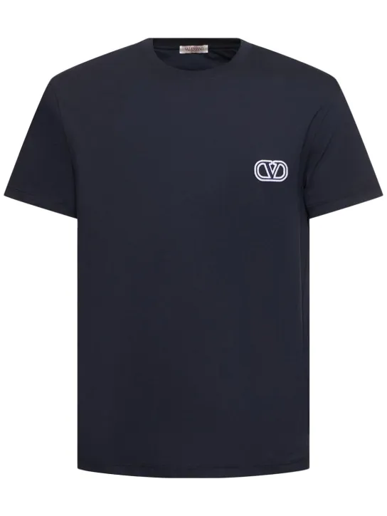 Valentino   Regular fit cotton t-shirt with logo 