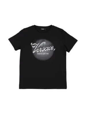 Versace   Printed logo cotton jersey t-shirt 