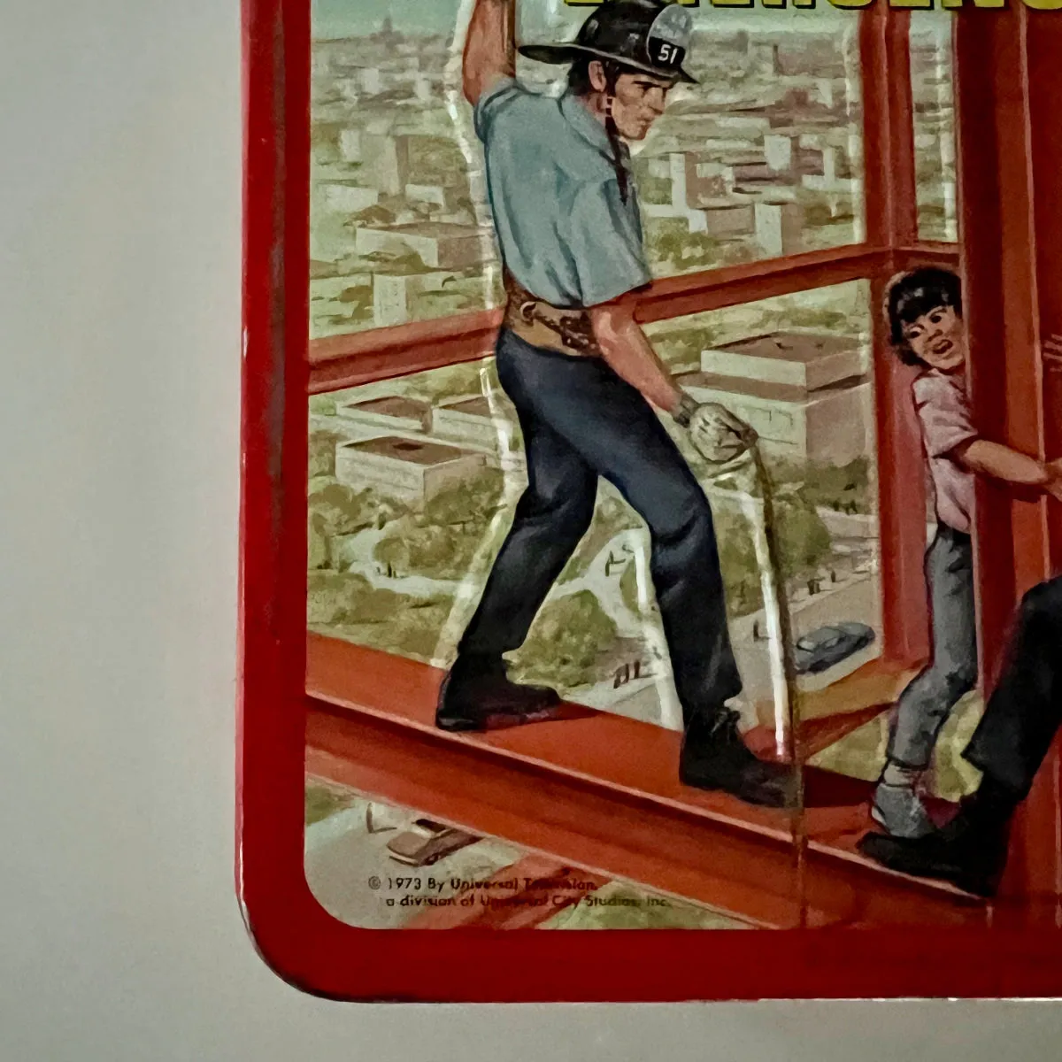 vintage 1973 Emergency Lunch Box with Thermos