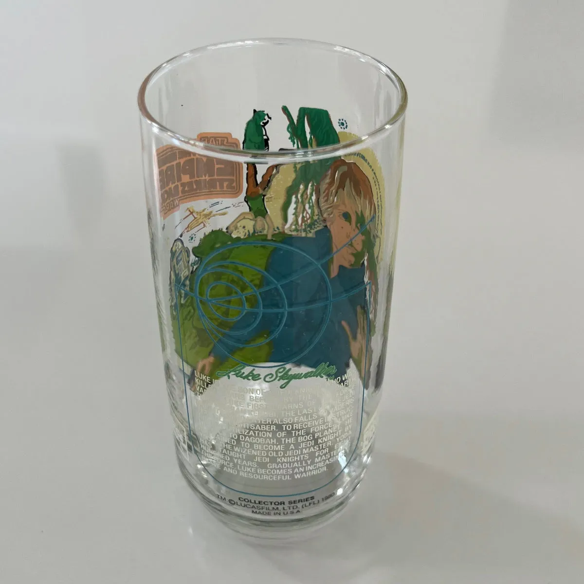 Vintage 1980 Burger King Empire Strikes Back Luke Skywalker Collectible Drinking Glass