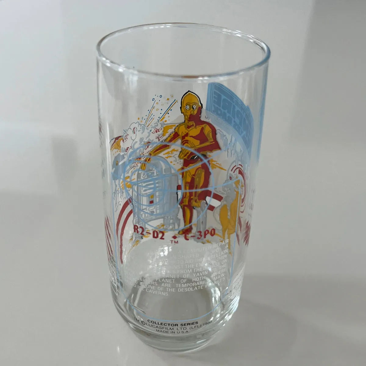 Vintage 1980 Burger King Empire Strikes Back R2-D2 C-3P0 Collectible Drinking Glass