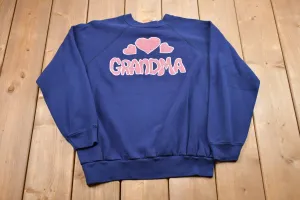 Vintage 1980s Cute Grandma Raglan Crewneck