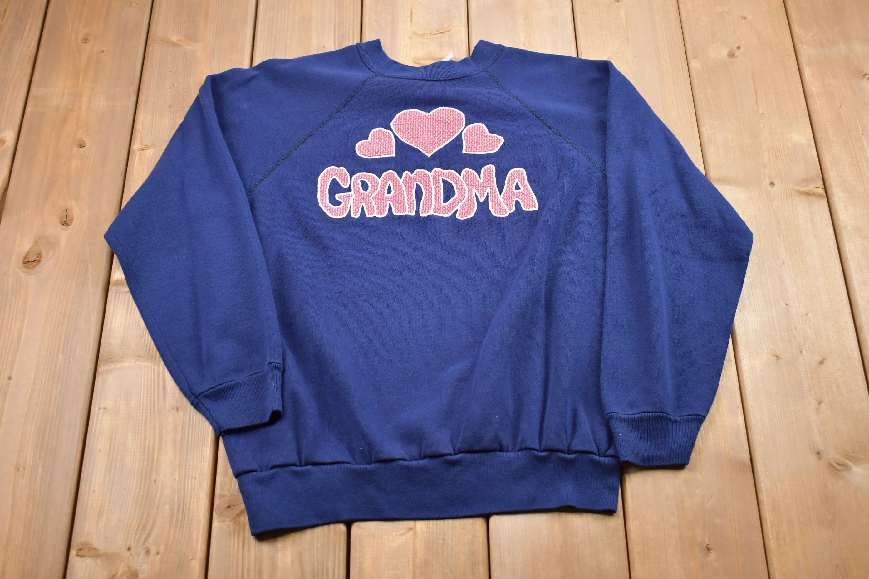 Vintage 1980s Cute Grandma Raglan Crewneck