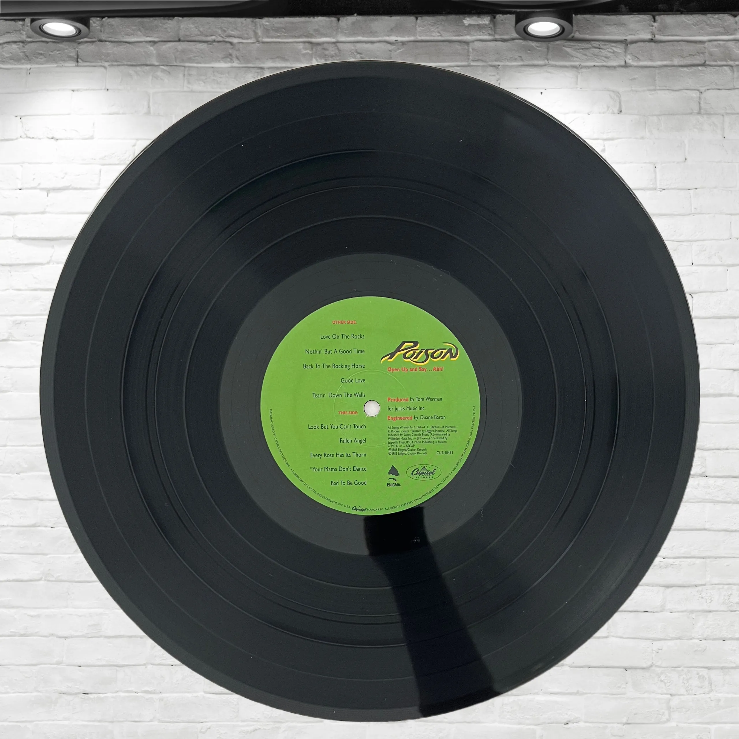 Vintage 1988 Poison Open Up and Say Ahh! Vinyl Album
