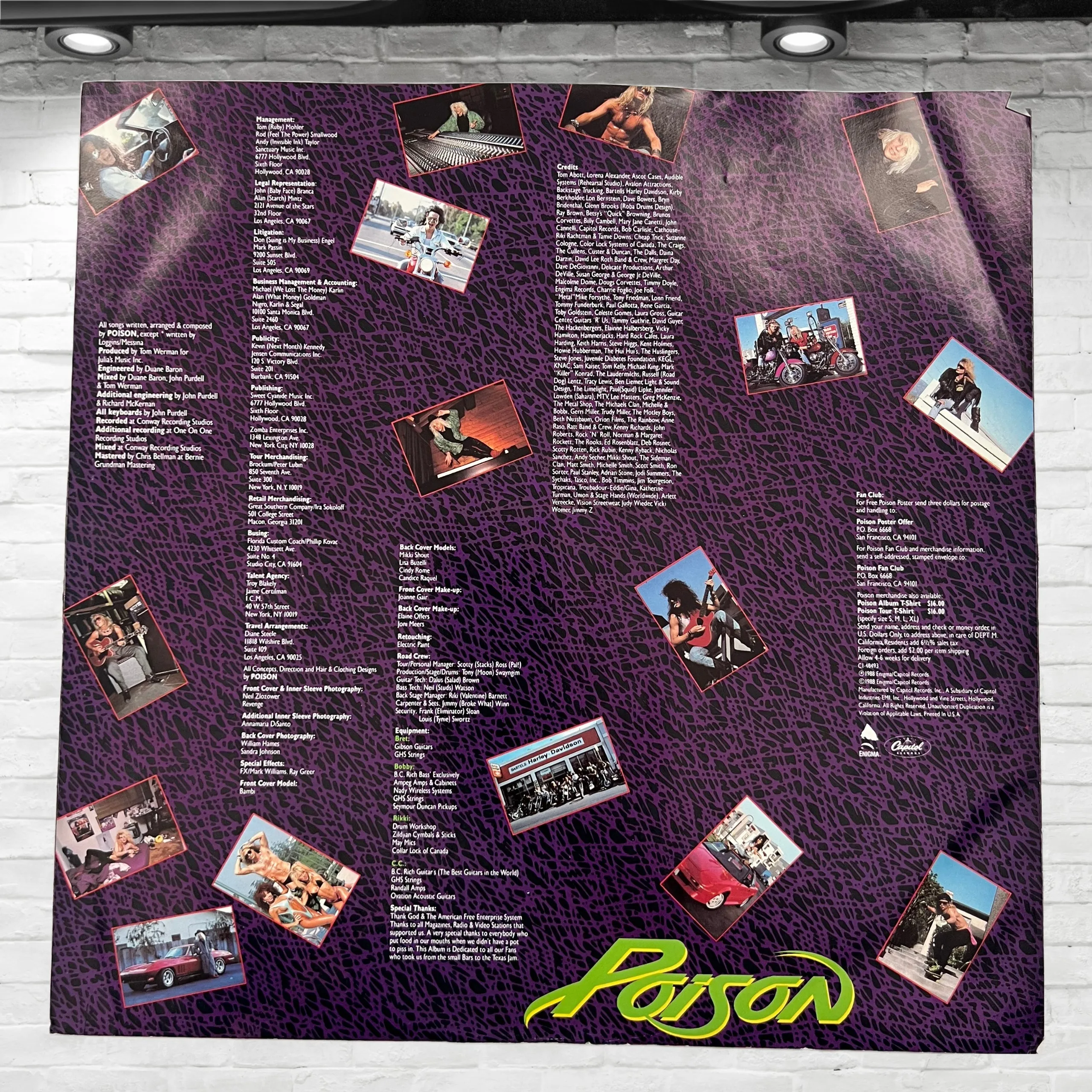 Vintage 1988 Poison Open Up and Say Ahh! Vinyl Album