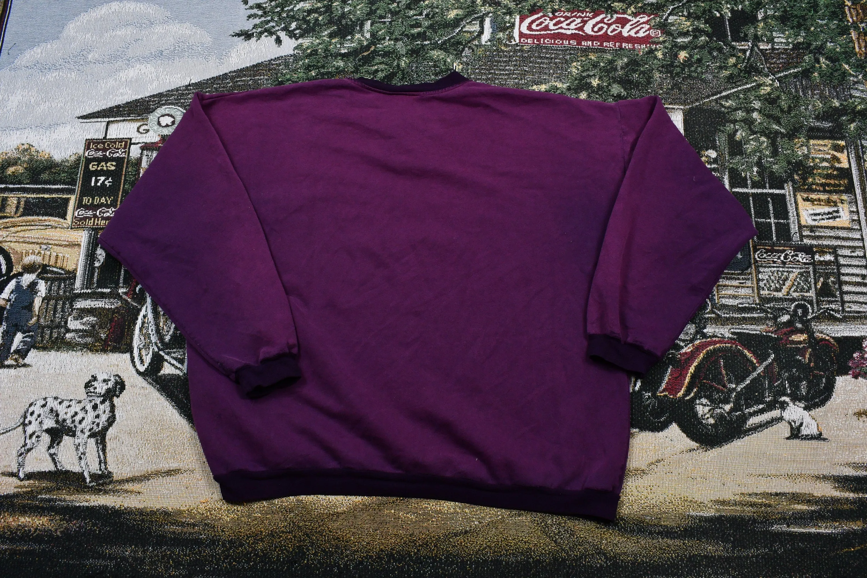 Vintage 1990s Wisconsin Embroidered Quarter Button Sweatshirt