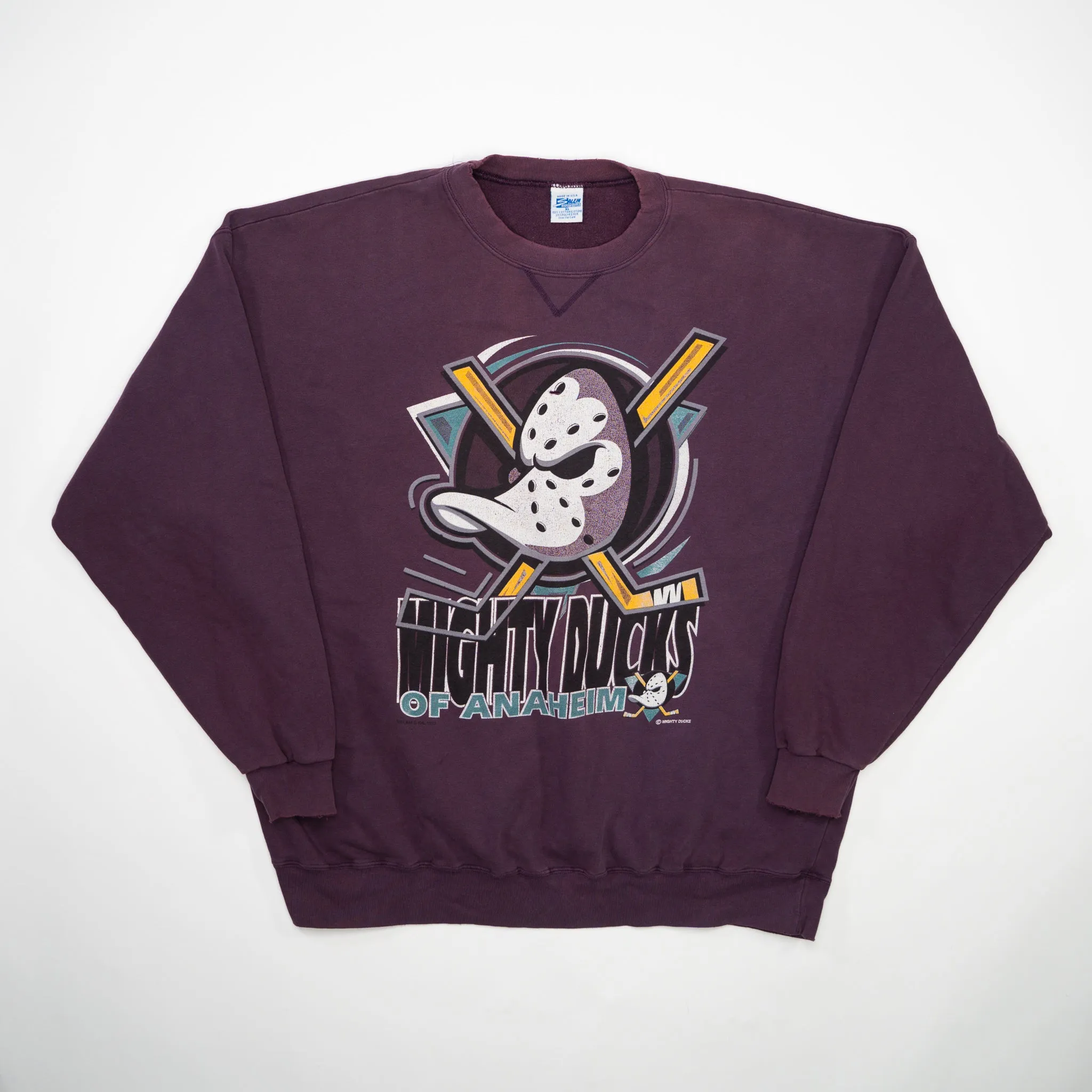 Vintage '93 Purple Mighty Ducks Crewneck