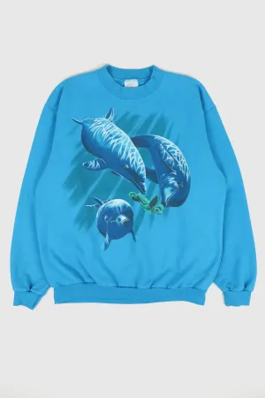Vintage Dolphins and Turtle Crewneck