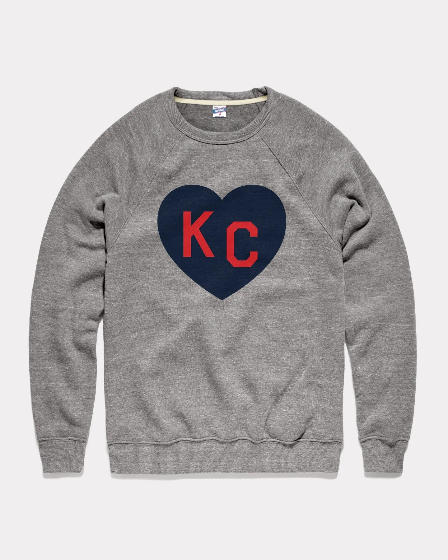 Vintage Grey KC Heart Crewneck