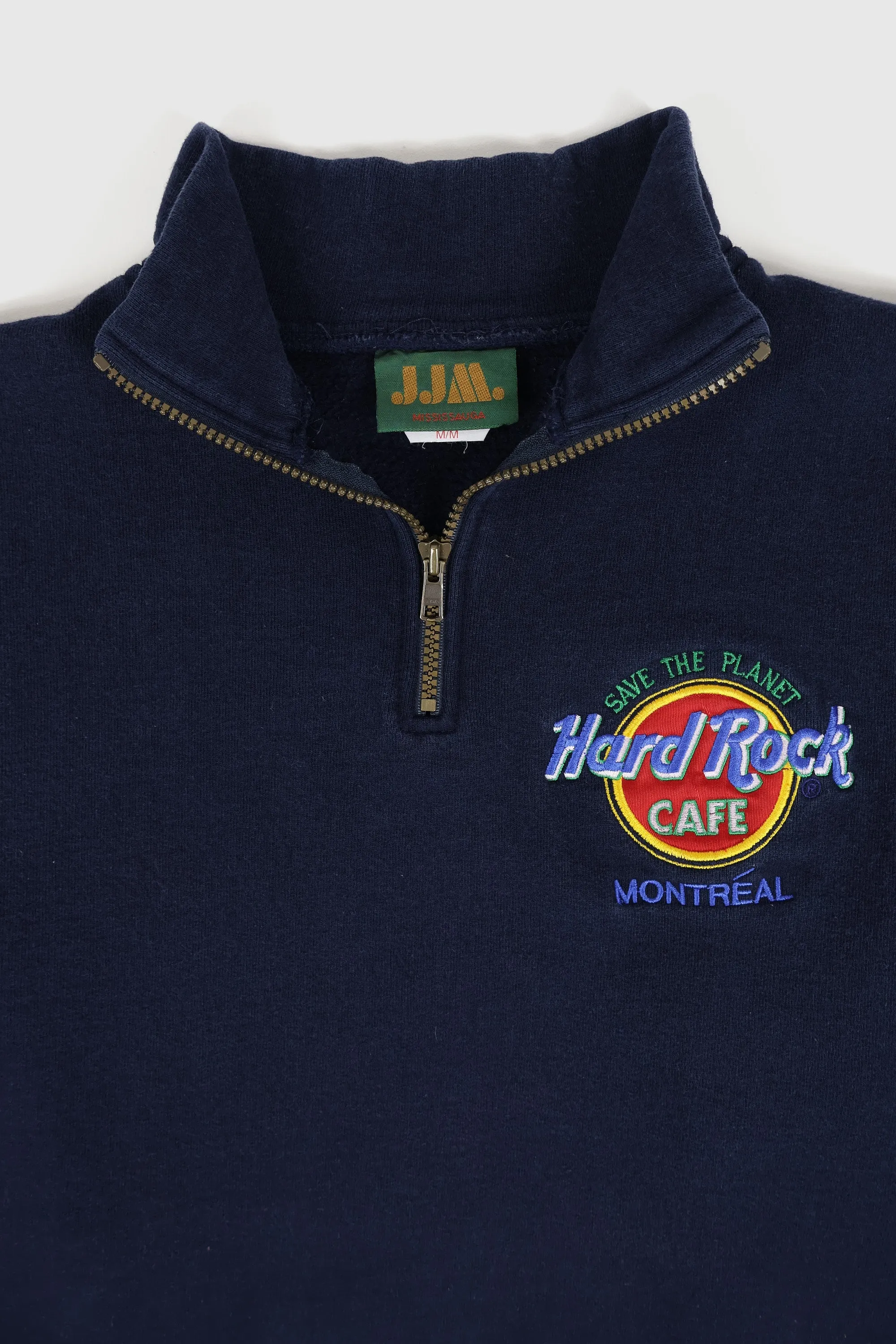 Vintage Hard Rock Café Montreal Quarter Zip Crewneck