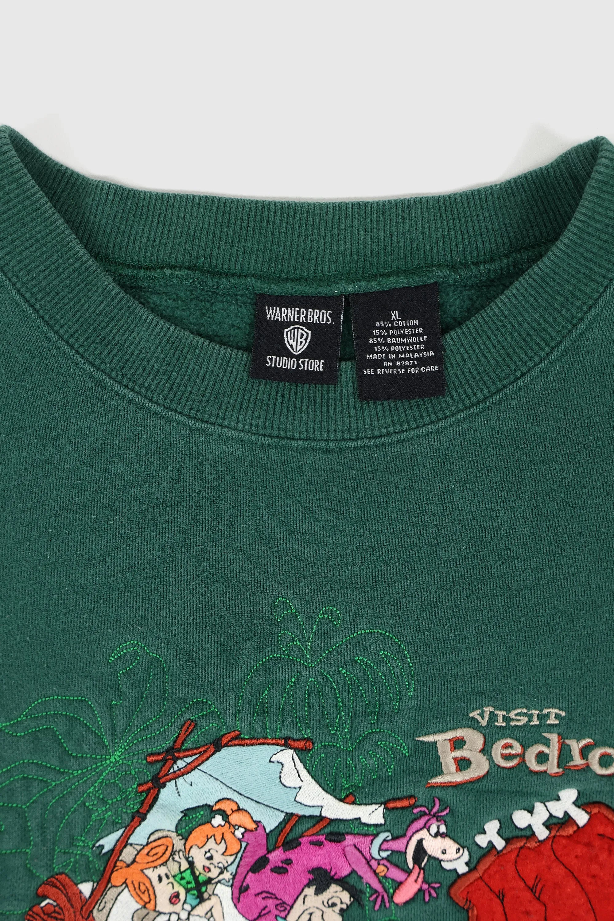 Vintage Visit Bedrock Flintstones Crewneck