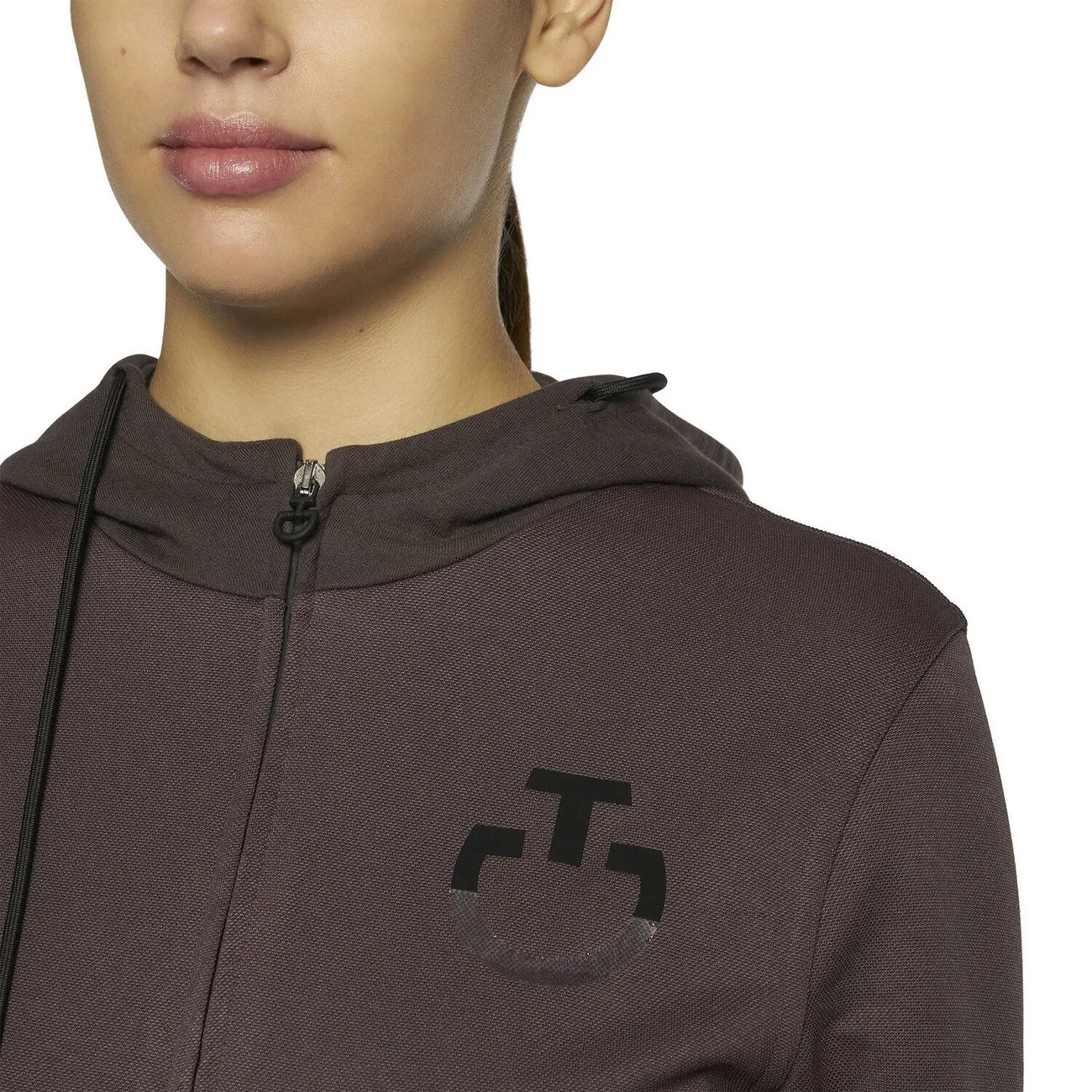 WOMAN SWEATSHIRT WITH ZIP AND HOOD CT