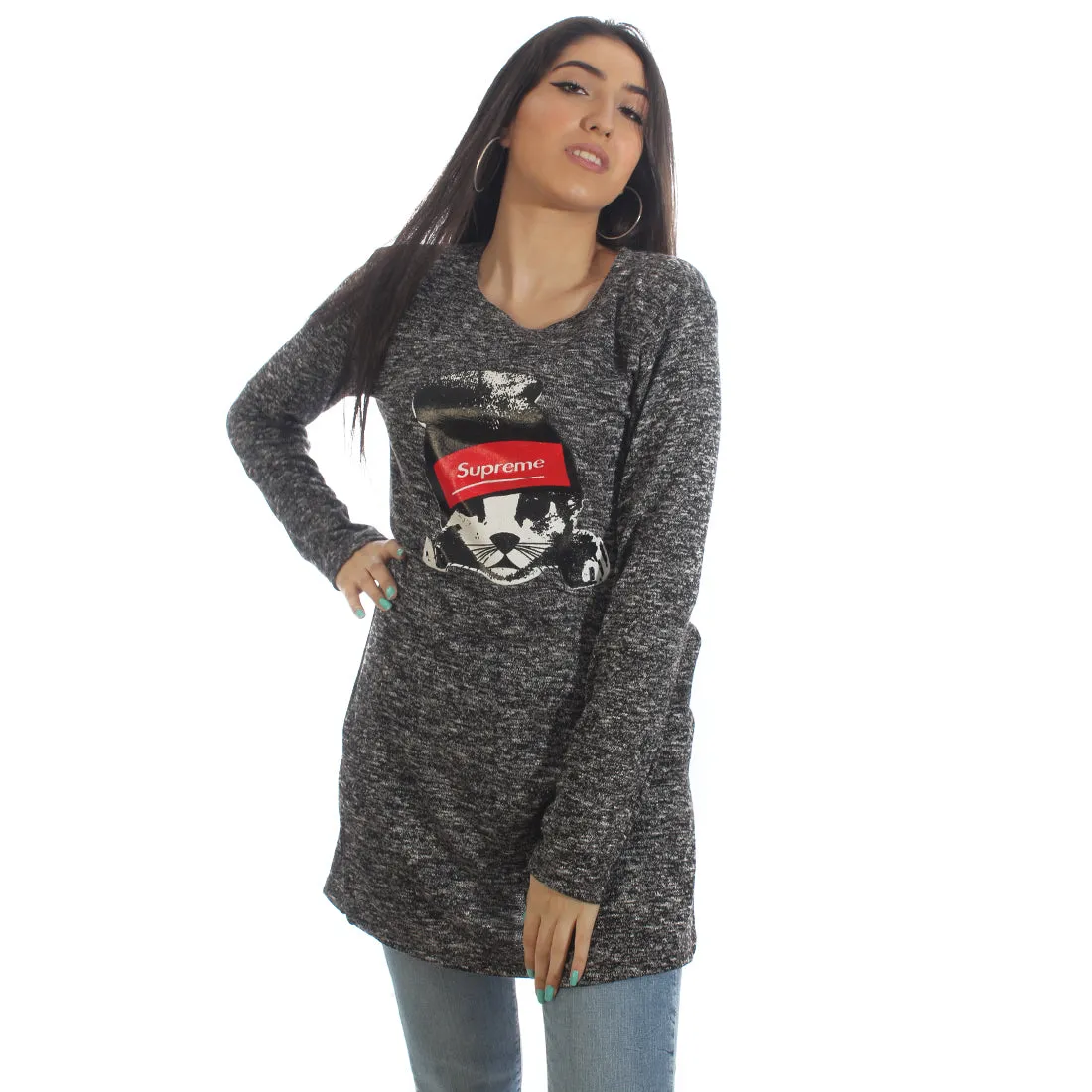 Women Autumn Winter Long Sleeve Tunic Blouse – Free Size -5857
