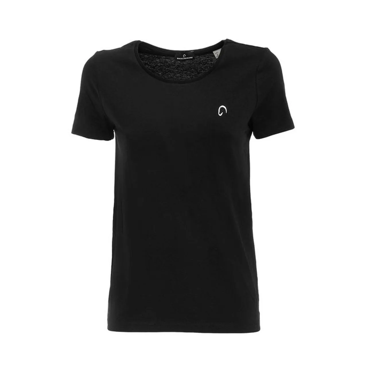 WOMEN&#x27;S CREWNECK COTTON T-SHIRT BLACK