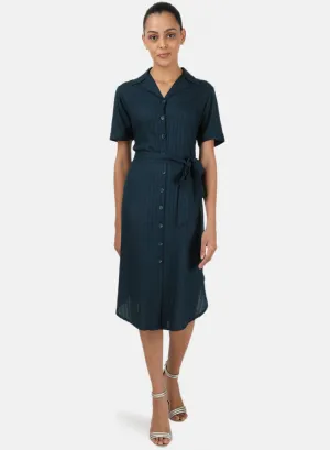 Womens Blue Self Tunic