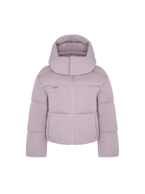Women's DNA Flower-Warmth Cropped Puffer—raisin purple