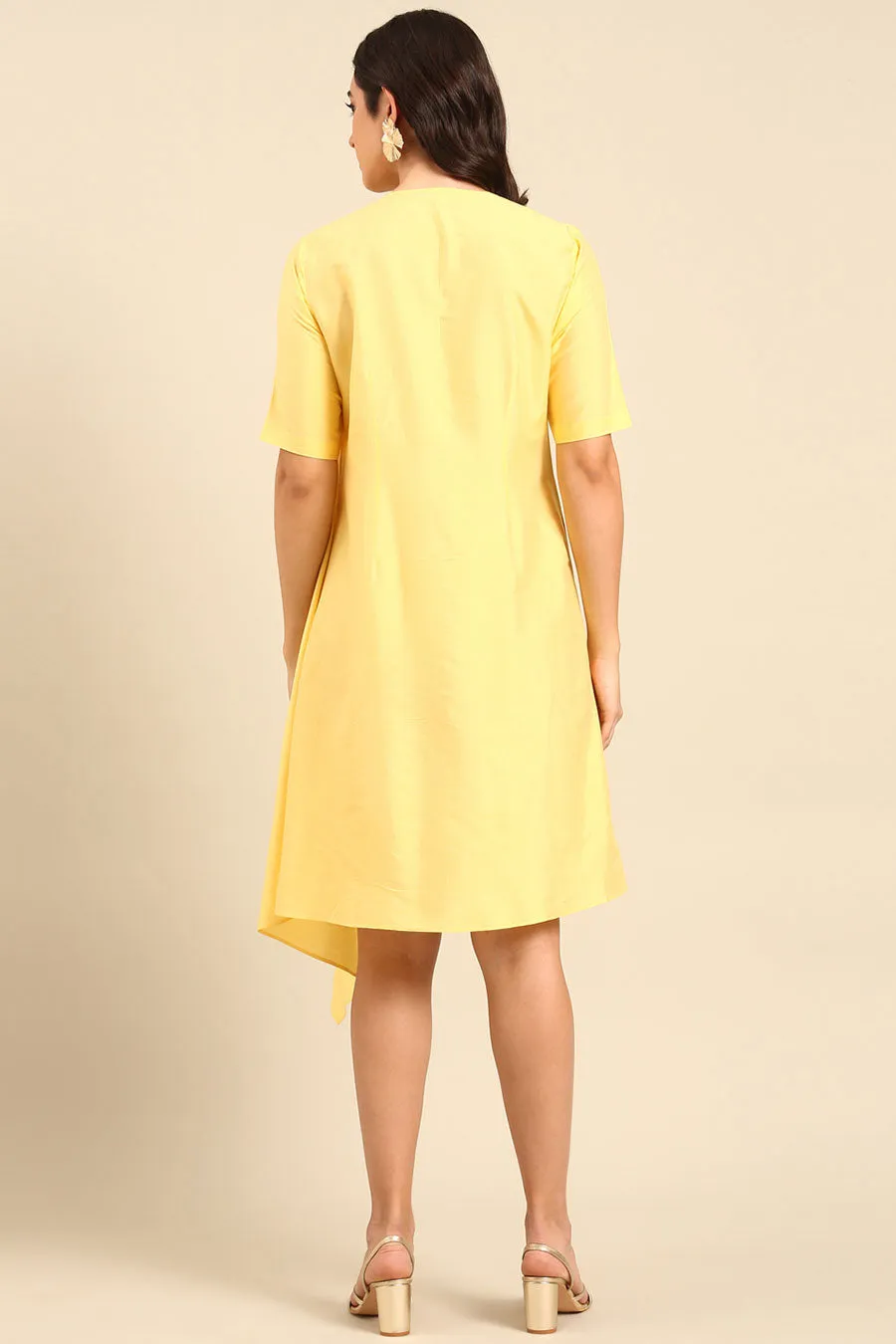 Yellow Embellished Tunic & Pant Co-Ord Set